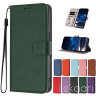 Plain Flip Leather Case for OPPO A98 A32 A31 A74 A95 A93 A73 A94 Find X8 Pro Ultra Classic Wallet Ca