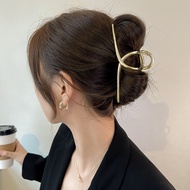 Korean Hair Accessories Hairpin Shark Clip Large Metal Hair Claw Clips Strong Hold Claw Barrettes Fo