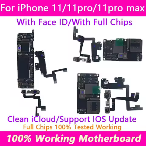 Free iCloud For IPhone 11 Pro Max Motherboard With Face ID Support Update Full Chips Working Unlocke