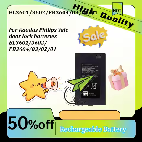 BL3601 7.4V 5000mAh Lithium Battery Fit Kaadas Yale Smart Lock BL3602 PB3604 PB3603 PB3602 PB3601 Do