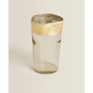 Zara Home Glass Vase with Gold Detail