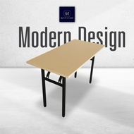 HLT Stainless โต๊ะพับ โต๊ะเหล็กอเนกประสงค์สามารถนำไปใช้งานได้หลายอย่าง หน้าไม้อย่างดีแนวสี่เหลียมผืน