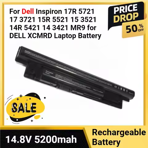 Laptop battery 14.8V 40Wh For Dell Inspiron 17R 5721 17 3721 15R 5521 15 3521 14R 5421 14 3421 MR9 f
