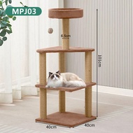 F&G Pohon Kucing Kayu Pinus Kapsul Ruang Mewah untuk Kucing Besar Lompatan Lancar