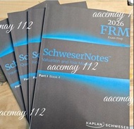 全新 2026 FRM Part 1 / 2  Kaplan Schweser Notes