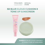 WARDAH Paket UV Shield Tone Up Sunscreen SPF 50+ PA+++ 30 ml + Colorfit Perfect Glow Cushion 15 g -