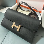 Hermes Constance to go 黑銀扣