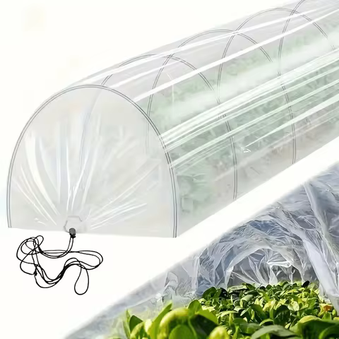 Garden Greenhouse Clear Polythene Plastic Greenhouse Tunnel Cover Rainproof Anti Freezing Cold Proof