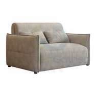 包送貨-多功能可遙控電動梳化床【淺灰色】 椰棕款-【1.1米+無脚托】小户型可折疊可伸縮兩用沙發床 多功能伸缩床 單人床 摺疊床