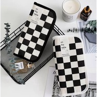 INS Style Black and White Checkerboard Pencil Case with Large Capacity and High Aesthetic Value for Junior and High School Students To Store Pencil Cases Stationery Boxes