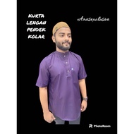 KURTA COTTON 5.0 LENGAN PENDEK KOLER AL HAFIZ (S-5XL) Clothing