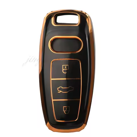 Jingyuqin Remote Car Key Soft TPU Cover Case For Audi 4K A8 E-tron Q5 Q7 Q8 C8 D5 SQ8 R8 A1 A3 A4 A6