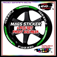 Mags Sticker Mio fazzio mags sticker 4pcs set front and rear sticker decals