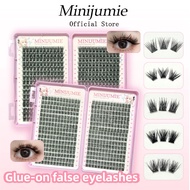 Minijumie Cluster Lashes Fluffy Lashes Volume Soft Lightweight Lashes DIY Faux Mink Lashes Extension