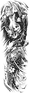 Temporary Tattoo,Ghost Carp,Ghost Tattoos,Resilience,Water-Resistant,Real Tattoo Look,Lasts 1-2 Week
