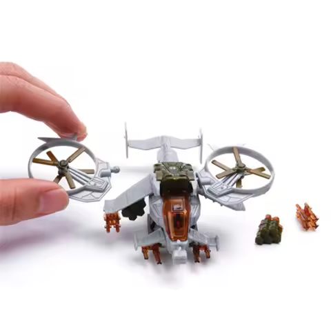 Mini Puzzle Toys SA-52B Military Helicopter Gunships Avatar Fighter Aircraft Assembly Plastic Model 