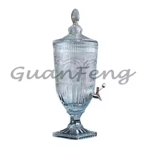 Retro European Beverage Dispenser Glass Beverage Dispensers Glass Refrigeration Party Glass Dispense