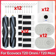 Compatible For Ecovacs T20 OMNI, T20 Max, T20 Pro, X1 Omni, X1 Turbo, V830, V831 Brush Filter Mop Du