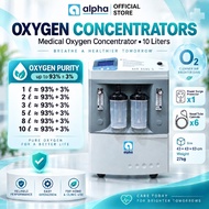 Alpha 10L Medical Oxygen Concentrator 10 Litre Dual Flow Oxygen Purity 10L 93% ± 3% Medical Oxygen m