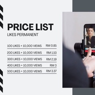 LIKE AND VIEWS TT REAL PERMANENT