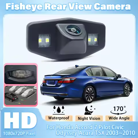 1080X720P 170°Wide Angle Parking Rear View Reverse Camera For Honda Accord 7 Pilot Civic Odyssey Acu