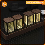 Homyl Nixie Tube Clock Nixie Tube นาฬิกาดิจิตอล Electronic วินเทจปรับ RGB Digital นาฬิกาปลุกของขวัญบ