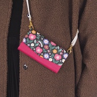 三折式翻蓋手機殼【Flowers】附肩背帶