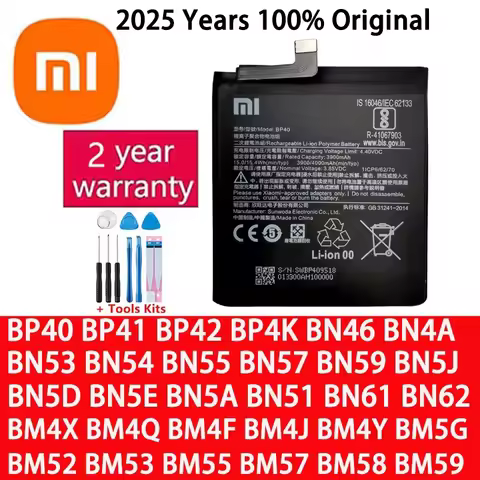 Battery For Xiaomi Mi Redmi Note Poco CC9 K20 F2 F3 K30 M3 X3 M4 K40 X4 X5 7 8 8A 8T 9 9T 10 10S 10T