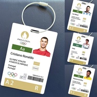 Messi C Ronal Star Card Paris Athlete Competition Certificate Backpack Pendant Homemade Player Card