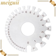 MEIGUII Thickness Gauge, Metric and Imperial Scales Stainless Steel Round Wire Gauge, Round Dual Sid