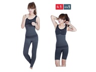 [ซื้อ 1 แถม 1]Lalita ชุดกระชับสัดส่วนขายาว+ชุดกระชับสัดส่วนขาสั้น ชาร์โคล์เซ็ต สีเทา