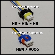 Socket Socket Fitting Fitting Pitting Lamp H11 H16 H8 HB4 9006 + Dotted Cable