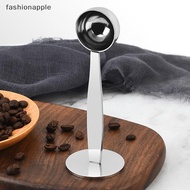 FAMY 15ml Stainless Steel Stand Tamper Spoon 2 In 1 Coffee Scoop Portable Coffee Measuring Scoop Kit