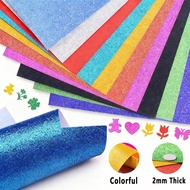12 Colors Glitter Paper Board Thick Assorted Holographic Cardstock Card Scrapbooking Arts Crafts DIY