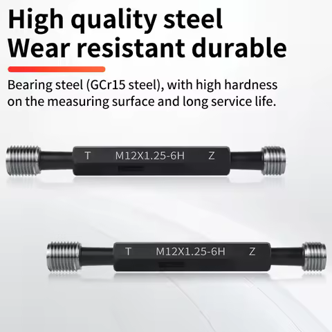 BOSS TAPS 1pcs 6H Steel Mer-cury Gage Metric Fine Thread Plug Gauge High Quality Wholesale M2 M2.5 M