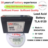 TLA 6120 Battery Back Up Battery 6V 12AH Rechargeable Sealed Lead Acid  Battery UPS Back up Battery 