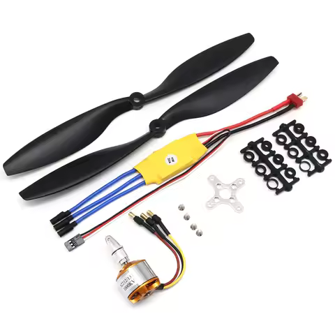 A2208 2208 1100KV/1400KV/2600KV 2-3S Brushless Motor+30A ESC+1045 Propeller For RC F450 F550 Quadroc