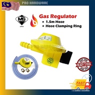 [SIRIM] Low Pressure Gas Safety Regulator Kepala Gas Tekanan Rendah Hose 1.5 Meter And Clips Dapur Stove 低压气体安全调节器