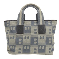 Bally牛仔布手提包，帆布和皮革材質 [二手]