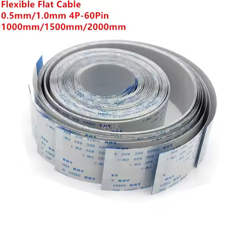 FFC FPC 1000mm/1500mm/2000mm AWM 20624 80C 60V VW-1 Flexible Flat Cable Ribbon Wire 4P6P8P10P12P14P1