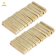 50Pcs Tongs Disposable Cooking Utensils Mini Bamboo Tongs Natural Toast Tongs for Cooking