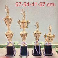ถ้วยรางวัลแบดมินตัน ถ้วยรางวัลราคาถูก (แตร-หงส์) สวย ดูดี มีหลายขนาด สั่ง 3 ใบขึ้นไป ทำป้ายให้ฟรี แจ