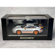 [Ready Stock] 1/43 Mini Cut Minichamps Porsche Porsche 911 GT3RS (997.1) Classic Metallic Gray with 