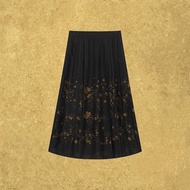 【金暄】 新中式復古/漢服風格桑蠶絲香云紗迎春花馬面裙