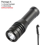 Asafee 800LM DM008 Ultra Bright MINI L2 LED Scuba Diving Flashlight Rotary Switch uses14500 Battery