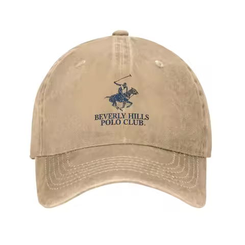 Beverly Hills Club Pattern Printing Baseball Cap Classic Polo Denim Cap Men Trucker Dad Hat Sunshade