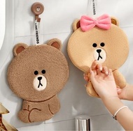 Line Friends Brown/Choco 珊瑚絨抹布