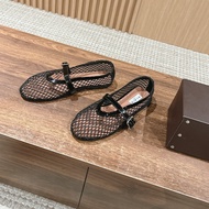 A alaia Pointed Toe Buckle Flat Casual Shoes