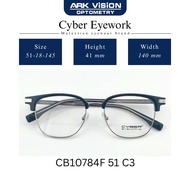 Cyber Eyework CB10784F 51 Series Eyeglasses👓 | Malaysian Retro Semi-Rimless Business Frame Reshape C