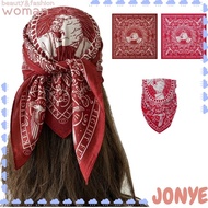 JONY Men's Headscarf, 55x55cm Handshake Print Woman Hip Hop Face Towel, Fashion Breathable Lightweig